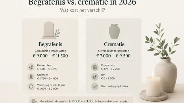 Begrafenis vs Crematie prijsverschil