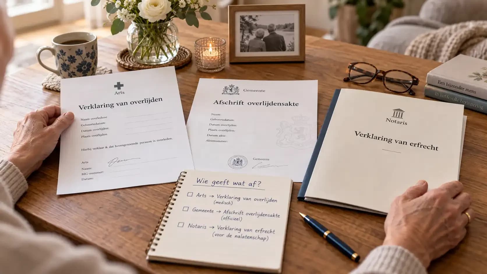 Verklaring van overlijden, overlijdensakte of uittreksel: wat is wat?